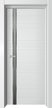 Дверь ДГ ONYX-31 Soft Touch белый бархат/зеркало фацет Al черный 900х2000мм
