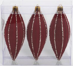 Набор украшений Сосульки 2шт 12см, винный, SYQD1-0125080