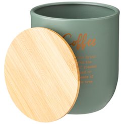 Банка д/сыпучих продуктов Agness Glam Кофе 550мл сталь, крышка бамбук