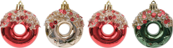 Набор украшений Пончики 4шт 6см, шампань+красный+зеленый, SYQD1-0125006