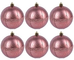 Набор шаров 6шт 8см розовое золото SYQB-0122411