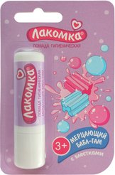 Помада гигиеническая Лакомка 2,8г Мерцающий Бабл-Гам