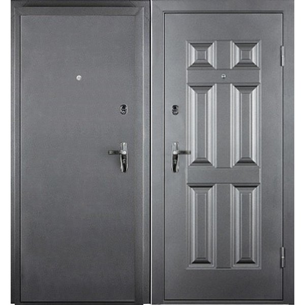 Дверь входная Дорэко-6 металл антик серебрянный 950х2050мм левая