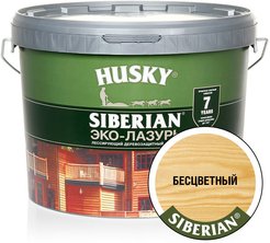 Антисептик HUSKY SIBERIAN ЭКО-ЛАЗУРЬ полуматовый бесцветный (9л)