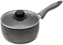Ковш SCOVO Stone Pan 1,7л 18х8,8см антипригар., штамп. алюминий, крышка стекло