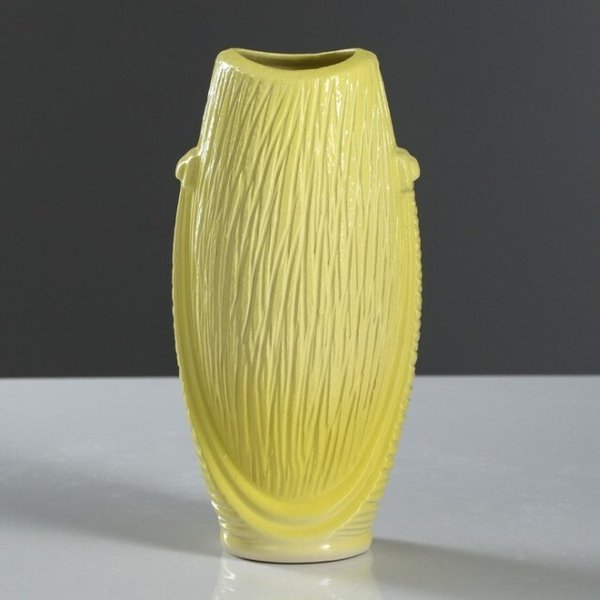 Ваза керамическая,коллекция Калипсо,высота 20см,цвет жёлтый,3910434