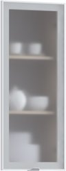 Фасад витрина Регина Аристо 39,6х92х2,1см ФВА-140 алюминий белый глянец/стекло сатин