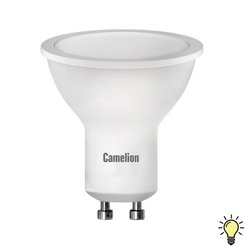 Лампа светодиодная Camelion LED GU10 3000K 8Вт 220В теплый свет
