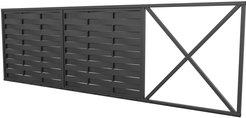 Комплект жалюзи ворот Утёс 2000х4000мм графит