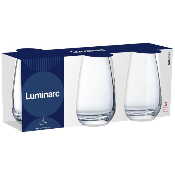 Набор стаканов Luminarc Летний 350мл 3шт высокие, стекло