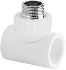 Тройник полипропиленовый TEBO комбинированный наружная резьба PN25 d25х3/4"