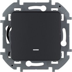 Переключатель 1-клавишный с подсветкой LEGRAND Inspiria 673663 антрацит