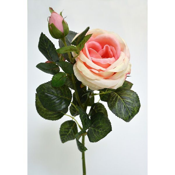 Роза британия 2 цветка розовая 