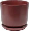 Горшок керамический Бургунди d22см h19см v5,4л, цилиндр, бордо
