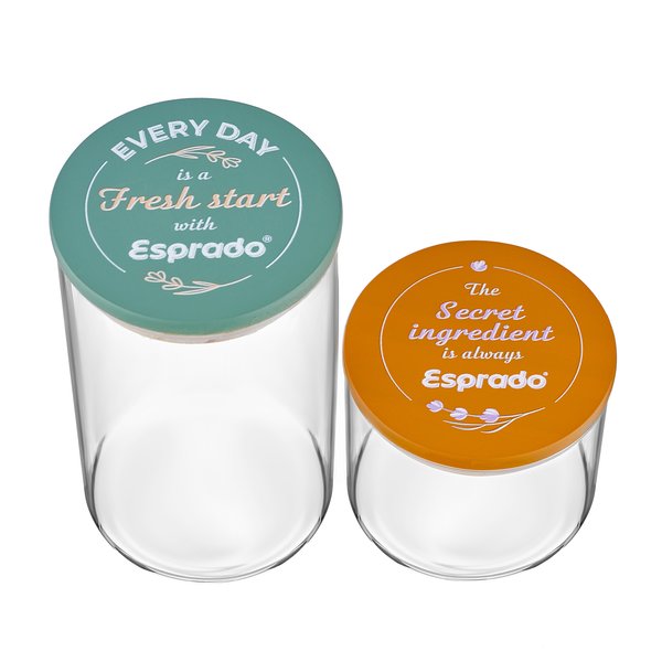 Емкость д/сыпучих продуктов Esprado Hito 1000мл стекло, крышка бамбук