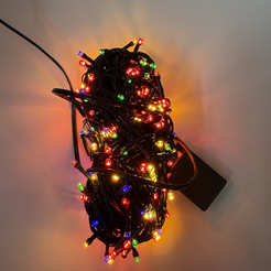 Электрогирлянда внутренняя Нить 20м 200LED, мультиколор, 8 режимов, темно-зеленый кабель