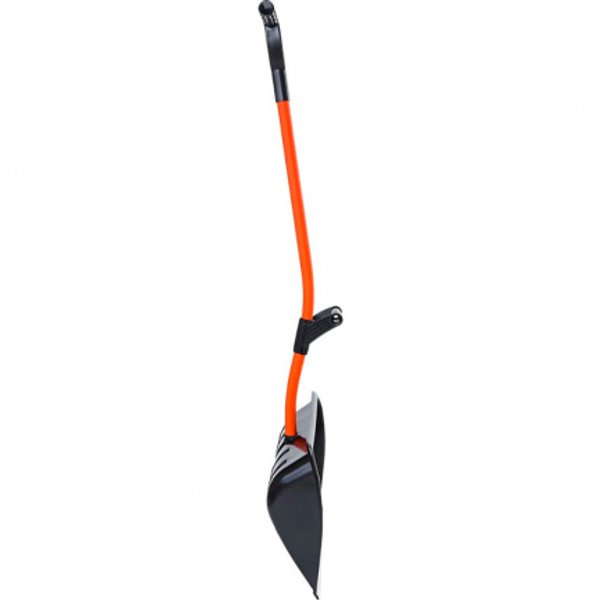 Лопата-скрепер снегоуборочный Ратник 38х68см с Т-образной пластиковой ручкой и ручкой силы