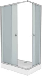 Уголок душевой NG-012-14Q (1200х800х1950) низкий поддон(13см) стекло МАТОВОЕ, 2 места