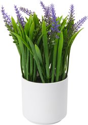 Растение искусственное в кашпо Лаванда фиолетовая 21см