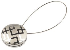 Клипсы магнитные d45 с тросом 30см, цвет №1П серебряный