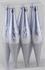 Набор украшений Сосульки 6шт 14,5см, серый, SYQD1-0125314