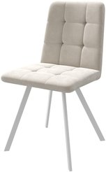 Стул кухонный Mamadoma Rommy b03 45х42х89см велюр/металл, бежевый/белый