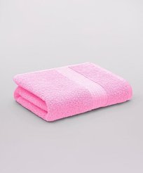Полотенце махровое 50х90 светло-розовый бордюр Косичка