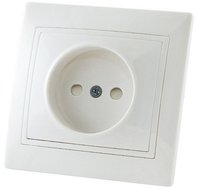 Розетка встраиваемая TDM Таймыр без заземления с з/ш цвет белый