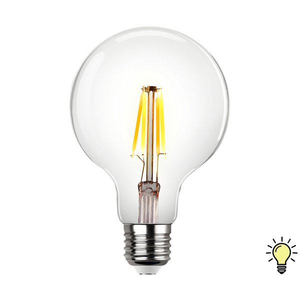 Лампа светодиодная REV VINTAGE Filament 7Вт G95 E27 декоративная 2700K свет теплый