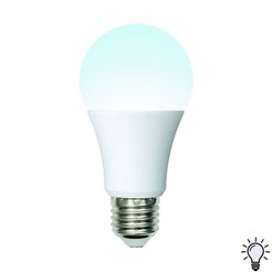 Лампа светодиодная низковольтная UNIEL LED-A60-10W NW E27 FR 24-48V PLO55WH