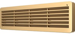 Решетка вентиляционная переточная АБС 450х91,бежевая