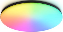 Светильник потолочный светодиодный с Wi-Fi Яндекс Алисой/Tuya/Smart Home/Alexa IP54 30W 3000-6500К+RGB черный