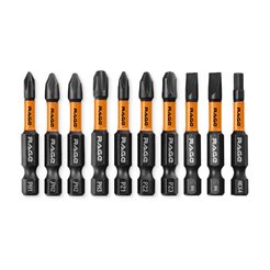 Набор бит торсионных RAGE HEX S2 PH PZ SL 50мм 10шт
