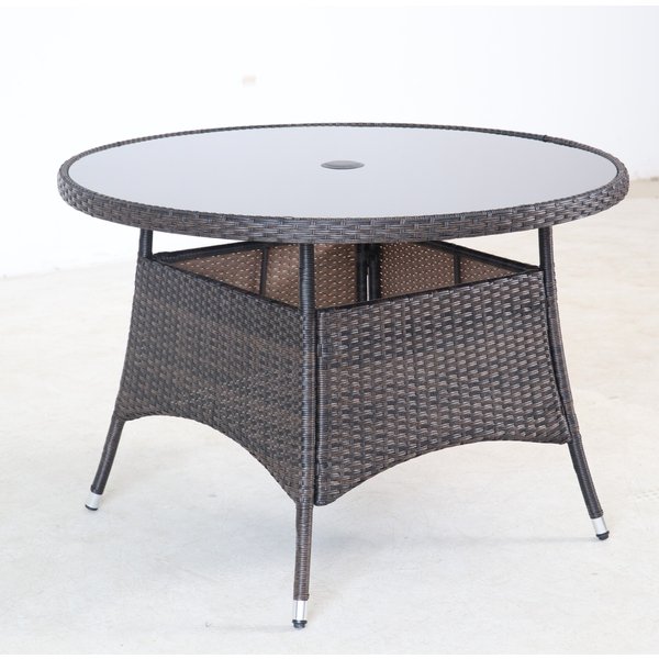 Набор мебели Weekemp D1505 5 предметов (стол, 4 стула) коричневый/бежевый
