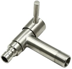 Кран шаровый дачный, удлиненный, с креплением для шланга 1/2"х16мм