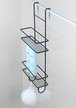 Полка прямая двухъярусна FX-740B-2 для душевой кабины черная 