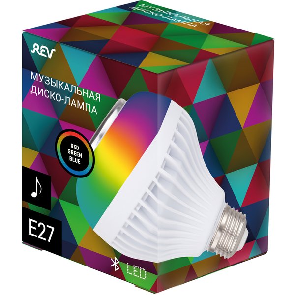 Лампа светодиодная музыкальная REV RGB с Bluetooth колонкой и пультом