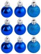 Набор шаров 9шт 3см, синий (глянец: 3шт, матовые: 3шт, глиттер: 3шт), SYQA-0122133