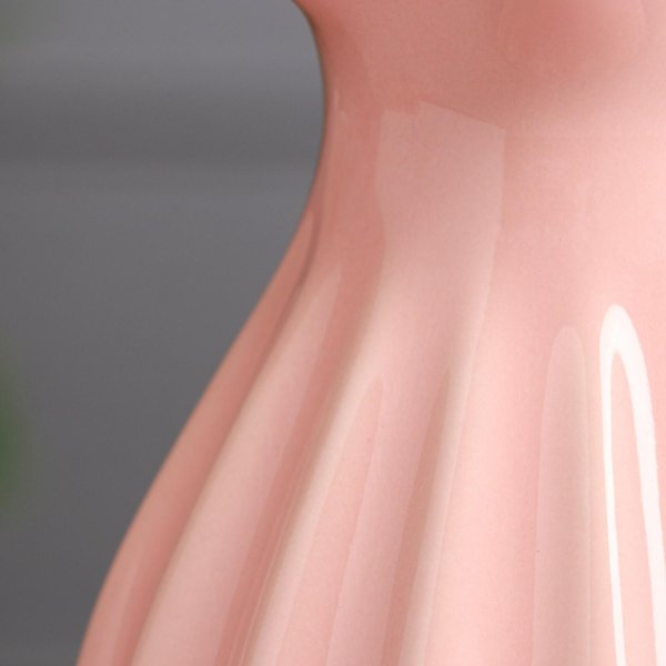 Ваза керамическая настольная Лилия 21см розовый