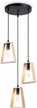 Люстра Ambrella light TR80499/3 BK/LW черный/светлое дерево 3хE14