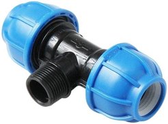 Тройник компрессионный ПНД Pro Aqua UNIO d32x1 1/4" наружная резьба