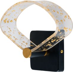 Бра Конти 1х10W LED, металл, акрил, черный, золотой